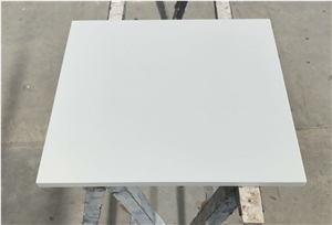 Pure Vivid White Quartz Table Top Hotel Countertop