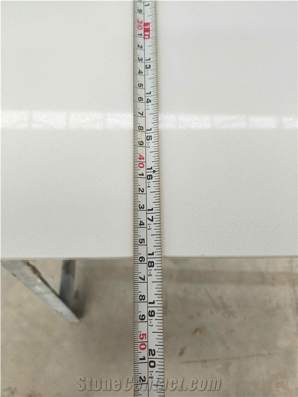 Pure Vivid White Quartz Table Top Hotel Countertop