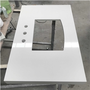 White/Grey/Black Quartz Stone Bathroom Vanity Tops