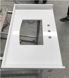 White/Grey/Black Quartz Stone Bathroom Vanity Tops