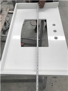White/Grey/Black Quartz Stone Bathroom Vanity Tops
