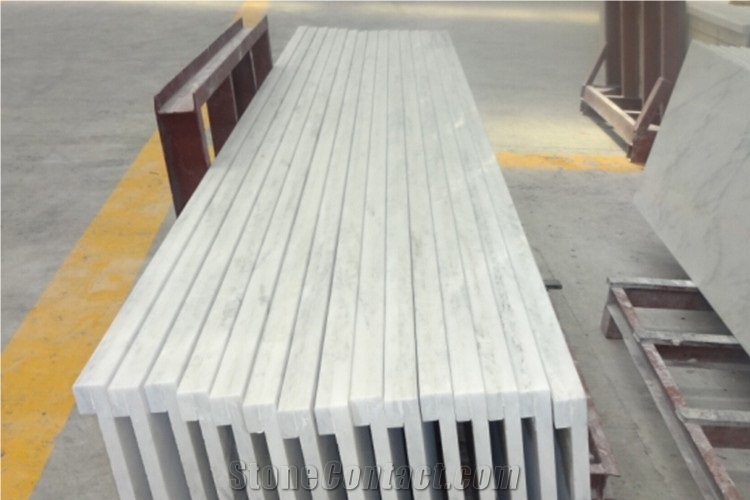 A Grade Polished Oriental White Marble Tops