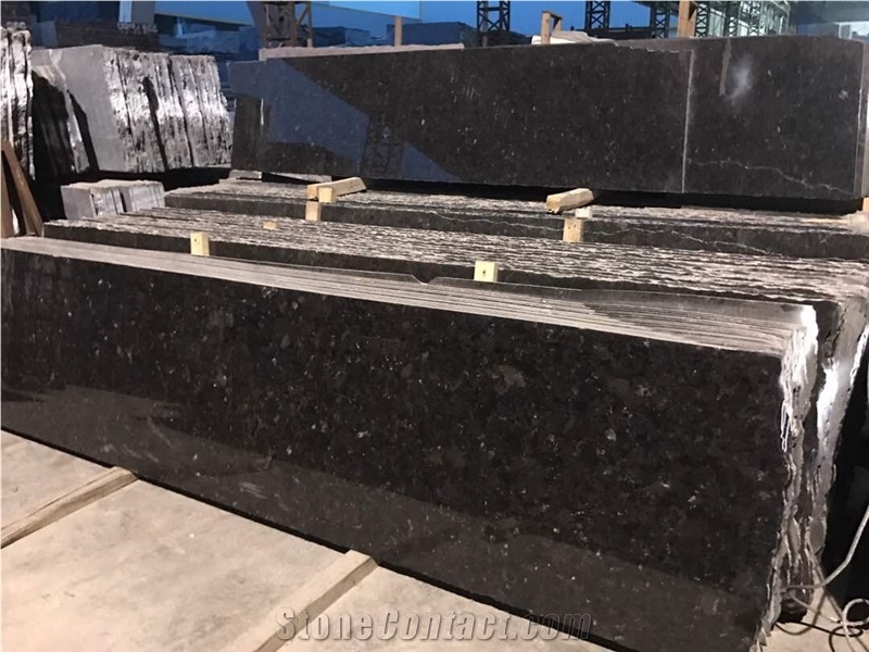 Angola Silver Black Granite Slabs-Polished