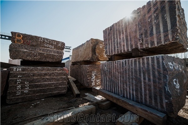 Balmoral Red Granite Slab Polished & Flamed Paving