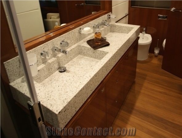 Bethel White Granite Polished Custom Countertops