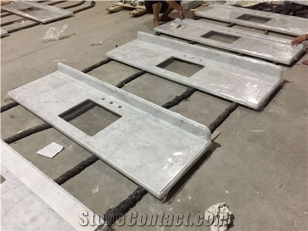 Bianco Carrara White Marble Countertop Vanity Top