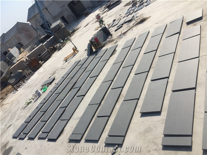 Black Nero Assoluto Flamed Paving Stones Granite Tiles