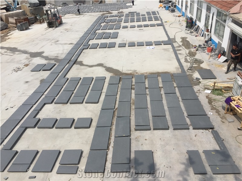 Black Nero Assoluto Flamed Paving Stones Granite Tiles