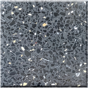 Black Terrazzo Slabs Artificial Stone