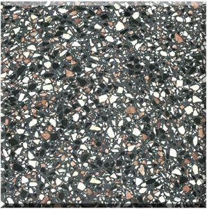 Hot Sale Black Terrazzo Tiles Artificial Stone