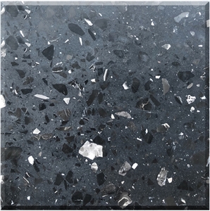 Black Terrazzo Tiles  Artificial Stone Polished