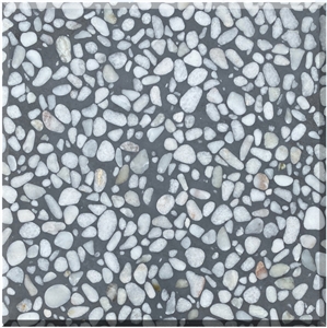 High Quality Black Terrazzo Tiles Artificial Stone