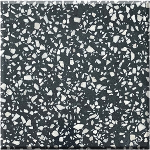 High Quality Black Terrazzo Slabs Artificial Stone
