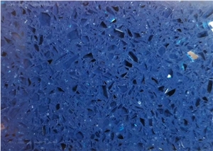 Blue Artificial Stone Polished Terrazzo Slabs For Countertop