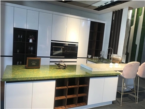 Blue Artificial Stone Polished Terrazzo Slabs For Countertop