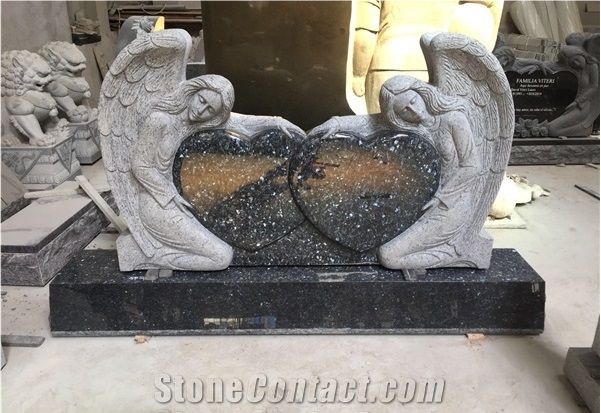 Blue Pearl Granite Polished Custom Headstones