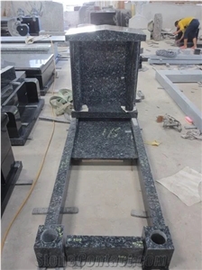Blue Pearl Granite Polished Custom Headstones