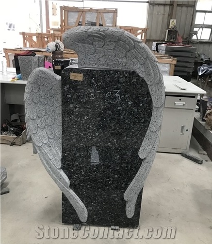 Blue Pearl Granite Polished Custom Headstones