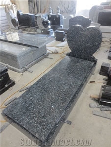 Blue Pearl Granite Polished Custom Headstones