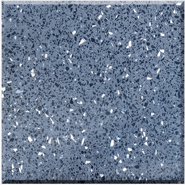 Blue Terrazzo Tiles Artificial Stone