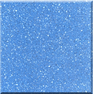 Blue Terrazzo Tiles Artificial Stone Polished
