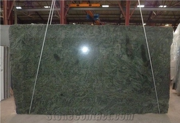 Brazil Verde Savana Green Granite Polished Slabs