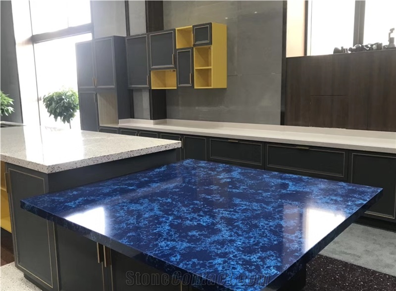 Brown Artificial Stone Polished Terrazzo Tiles