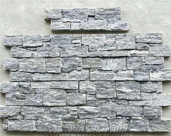 China Grey Quartzite Split Exposed Wall Stones