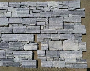 China Grey Quartzite Split Exposed Wall Stones