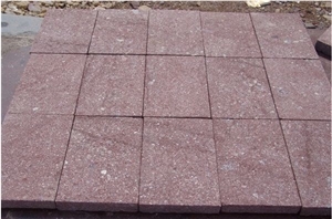 China Red Porphyry Flamed Pavers Floor Covering