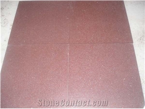 China Red Porphyry Honed Pavers Floor Covering