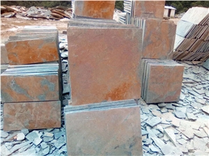 China Rust Slate Natural Flooring Tiles Landscape