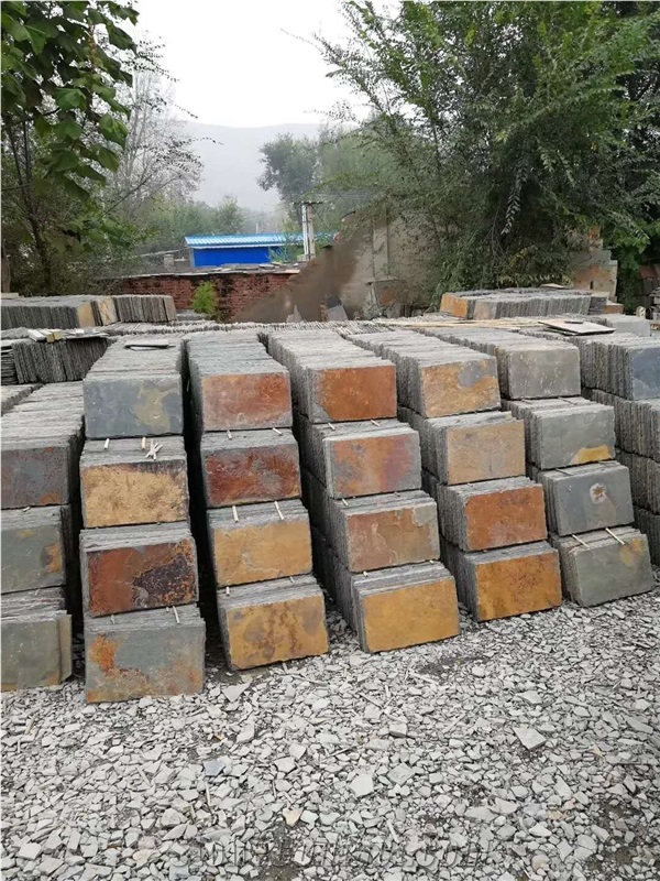 China Rust Slate Natural Flooring Tiles Landscape