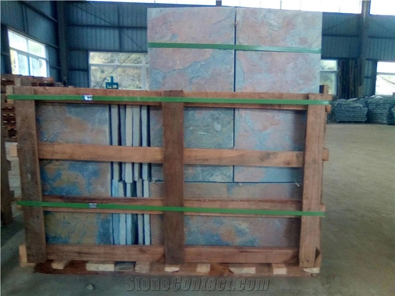 China Rust Slate Natural Flooring Tiles Landscape