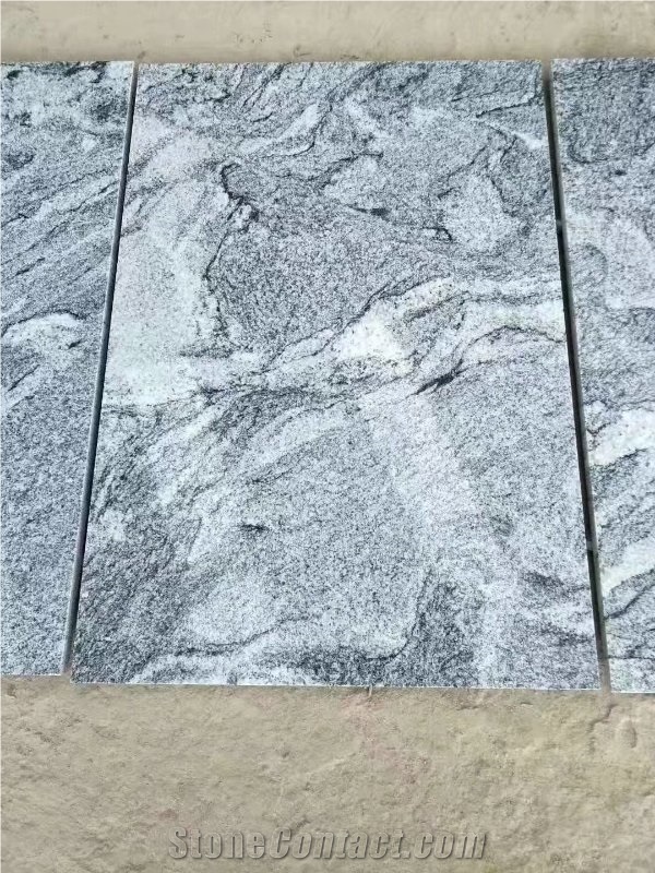 China Viscont Grey Vein Granite Flamed Paving Tile