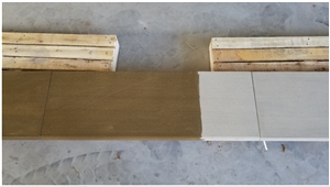China Yellow Sandstone Honed Stair Treads