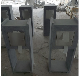 Chinese Blue Limestone Honed Letter Box ,Mailbox
