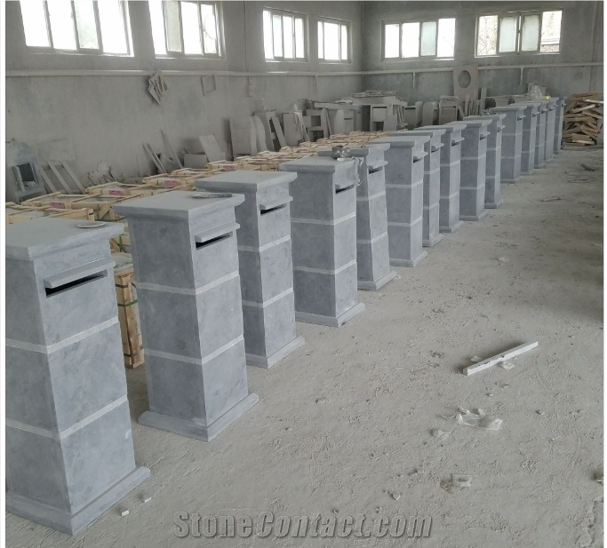 Chinese Blue Limestone Honed Letter Box ,Mailbox
