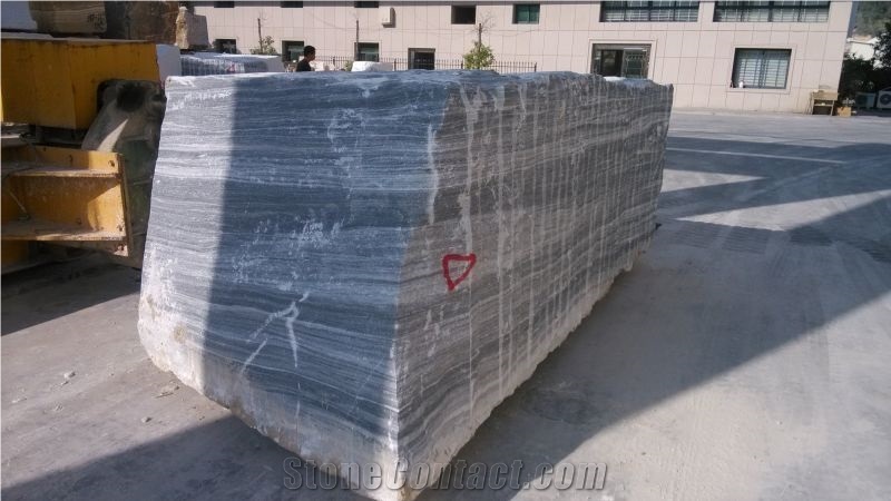 Chinese Fantasy White and Grey Marble Blocks