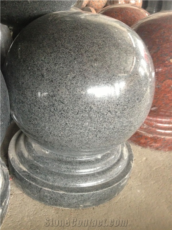 Chinese Grey Granite Ballards Balls For Parking Barriers