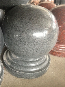 Chinese Grey Granite Ballards Balls For Parking Barriers