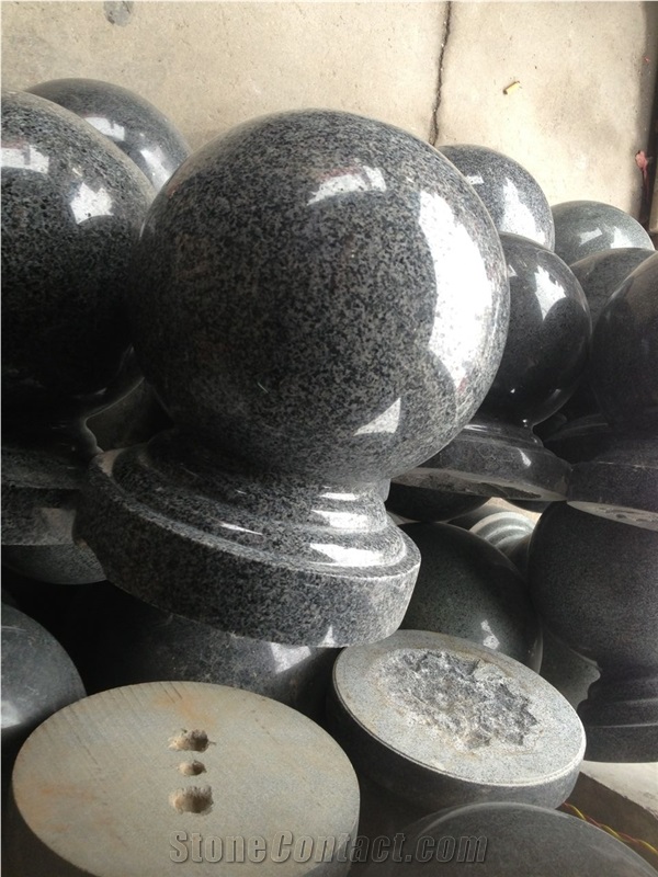Chinese Grey Granite Ballards Balls For Parking Barriers