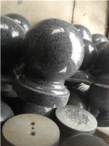 Chinese Grey Granite Ballards Balls For Parking Barriers