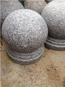 Chinese Grey Granite Ballards Balls For Parking Barriers