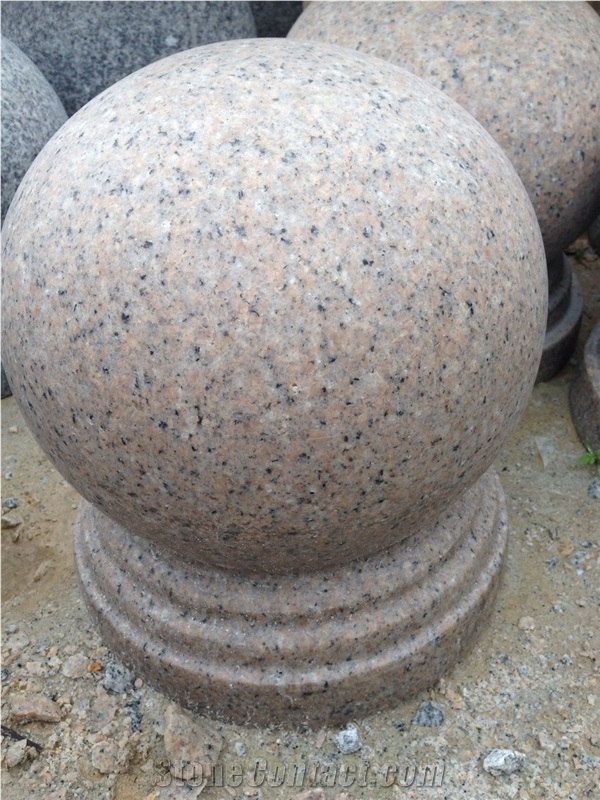 Chinese Grey Granite Ballards Balls For Parking Barriers