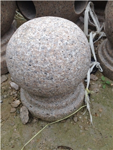 Chinese Grey Granite Ballards Balls For Parking Barriers