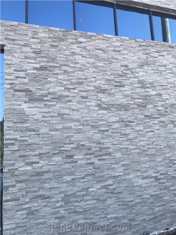 Chinese Mystic Grey Quartzite Split Cultured Stone