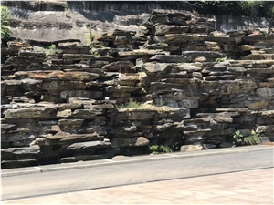 Chinese Mystic Grey Quartzite Split Cultured Stone