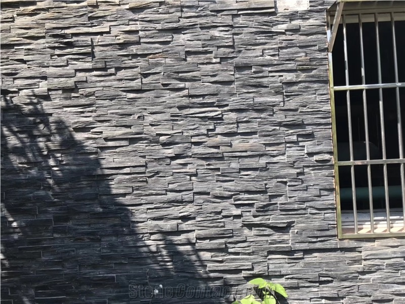 Chinese Mystic Grey Quartzite Split Cultured Stone