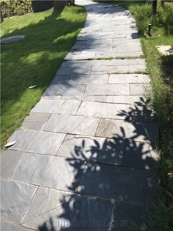 Chinese Mystic Grey Quartzite Split Cultured Stone